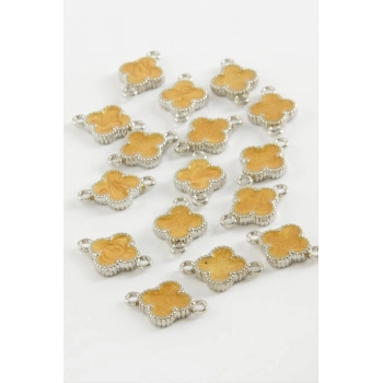 ÇOK SATAN Çiçek Çift Kulplu Mineli Bileklik ve Kolye Ucu Aparatı 1 Adet