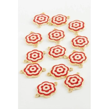 ÇOK SATAN Çiçek Çift Kulplu Mineli Bileklik ve Kolye Ucu Aparatı 1 Adet