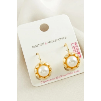 ÇOK SATAN Çiçek İnci Metal Küpe