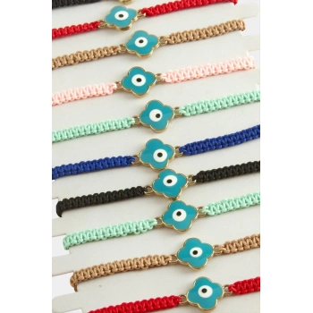 ÇOK SATAN Çiçek Nazar Makrome Örgülü Bileklik