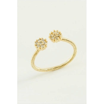 ÇOK SATAN Çiçek Zirkon Taşlı Yüzük