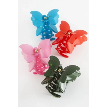 ÇOK SATAN Çift Kanatlı Kelebek Renkli Mandal Toka 8 cm