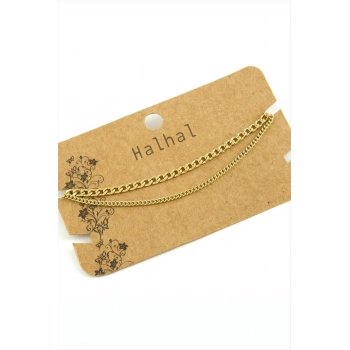 ÇOK SATAN Çift Zincirli Lüks Çelik Halhal