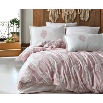 ÇOK SATAN Clasy Ranforce Nevresim Takımı Çift Kişilik Fiorita v1 Pembe