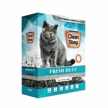 ÇOK SATAN Clean Step Fresh Duty Aktif Karbonlu Bahar Kokulu İnce Taneli Topaklanan Bentonit Kedi Kumu 10 Lt