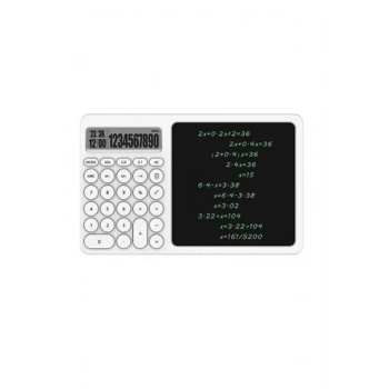 ÇOK SATAN Çok Amaçlı Digital Hesap Makinesi Lcd Ekran Yazma Tableti Ofis Okul İçin Silinebilir El Yazısı Not Defteri