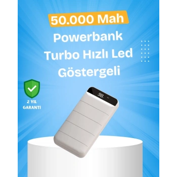 ÇOK SATAN Çoklu Cihaz Uyumlu LED Ekranlı 50000 mAh Powerbank