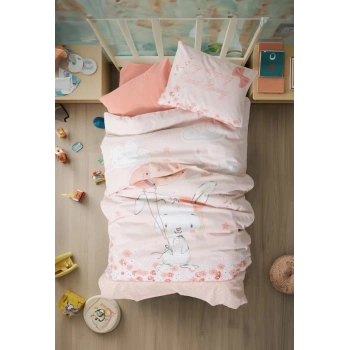 ÇOK SATAN Cotton Box Bebek Nevresim Takımı Rapeti Somon