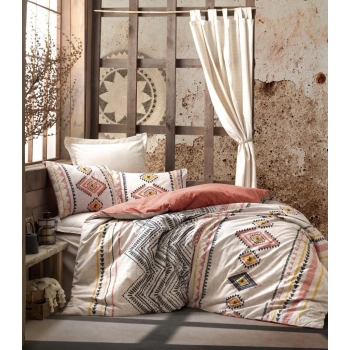 ÇOK SATAN Cotton Box Etnich Nevresim Takımı Çift Kişilik Felix Kiremit