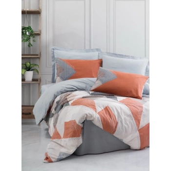 ÇOK SATAN Cotton Box Ranforce Nevresim Takımı Çift Kişilik Joseph Mavi