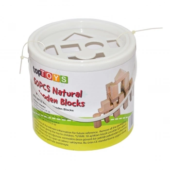 ÇOK SATAN CS-8832 Natural Ahşap Blok Seti 50 Parça -Chiva