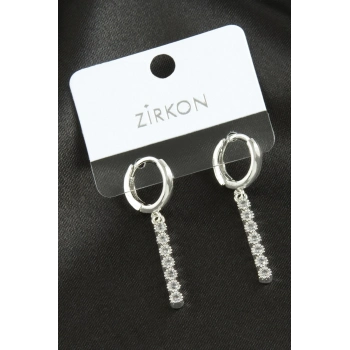 ÇOK SATAN Çubuk Zirkon Taşlı Küpe