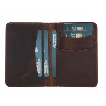 ÇOK SATAN Dalfsen Deri Kartlık G2 Antik Kahve