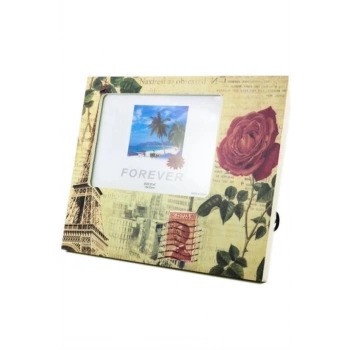 ÇOK SATAN Decotown Dekoratif Desenli Çerçeve Gül Motifli Fotoğraf Çerçevesi