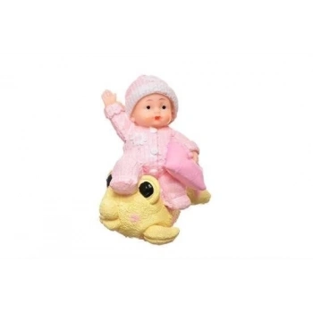 ÇOK SATAN Decotown Hediyelik Sevimli Pembe Bebek Biblo Polyester Süs Eşyası