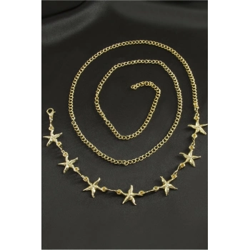 ÇOK SATAN Deniz Yıldızı Metal Zincir Kemer