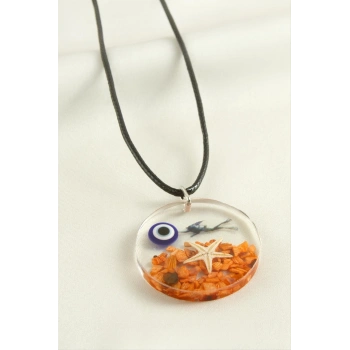 ÇOK SATAN Deniz Yıldızı Yuvarlak Epoksi Kolye