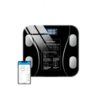 ÇOK SATAN Dijital Baskül Yağ Su Kas Vücut Kitle Endeksi Kilo Ölçer Pilli Bluetoothlu
