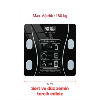 ÇOK SATAN Dijital Baskül Yağ Su Kas Vücut Kitle Endeksi Kilo Ölçer Tartı