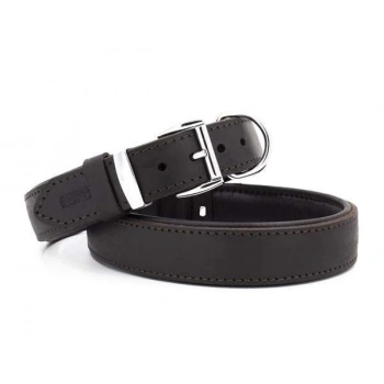 ÇOK SATAN Doggie Yağlı Deri Köpek Boyun Tasması Large Kahverengi 3.5x52-60 Cm