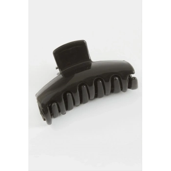 ÇOK SATAN Düz Siyah Renkli Mandal Toka 6 cm