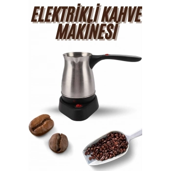 ÇOK SATAN Elektrikli Cezve 800 Watt Paslanmaz Çelik Türk Kahve Makinesi Saplı