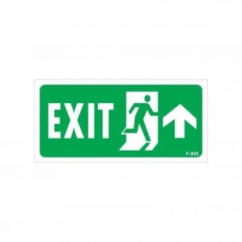 ÇOK SATAN Exit Yukarı Sağ Ok İşaretli Uyarı Levhası 17,5x25 KOD:955