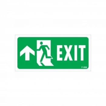 ÇOK SATAN Exit Yukarı Sol Ok İşaretli Uyarı Levhası 17,5x25 KOD:956