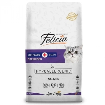 ÇOK SATAN Felicia Düşük Tahıllı Hipoalerjenik Somonlu Kısırlaştırılmış Kedi Maması 12 Kg
