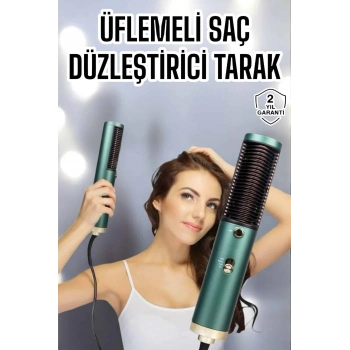 ÇOK SATAN Fön Tarak Saç Düzleştirici Üflemeli Fön Makinesi Sıkı Dişli Taşınabilir