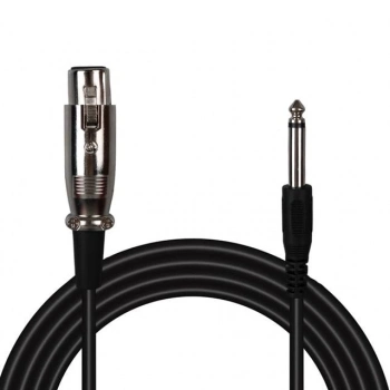 ÇOK SATAN Fully G-526v Siyah 6.3mm Mono Erkek Canon Dişi 4 Metre Mikrofon Ara Kablosu