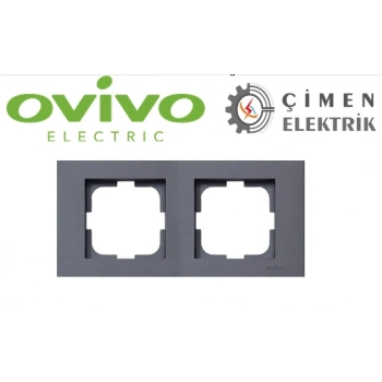 ÇOK SATAN Füme İkili Çerçeve - Priz ve Anahtar İçin Uyumlu Çerçeve