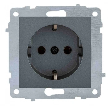 ÇOK SATAN Füme Topraklı Piriz Çerçevesiz Grano - Priz ve Anahtar İçin Uyumlu Çerçeve