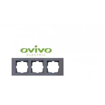 ÇOK SATAN Füme Üçlü Çerçeve Grano - Priz ve Anahtar İçin Uyumlu Çerçeve