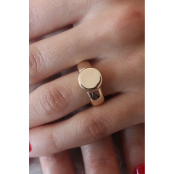 ÇOK SATAN Gold Renk Daire Model Kadın Yüzük