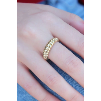 ÇOK SATAN Gold Renk Sarmal Model Kadın Yüzük