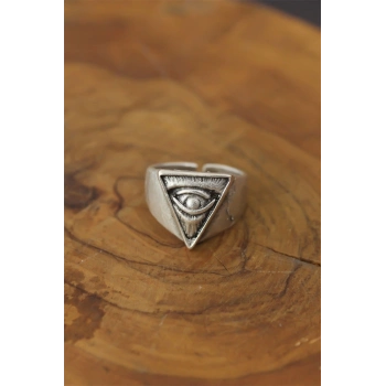 ÇOK SATAN Göz Detay Metal Ayarlanabilir Erkek Yüzük