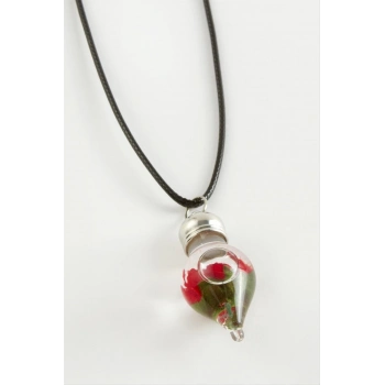 ÇOK SATAN Gül Sulu Fanus Canlı Kolye