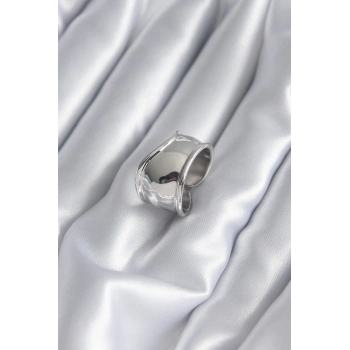 ÇOK SATAN Gümüş Renk Plaka Kadın Yüzük