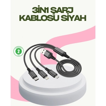 ÇOK SATAN Hızlı Şarj Destekli Çoklu Şarj Kablosu – Seyahat ve Günlük Kullanım