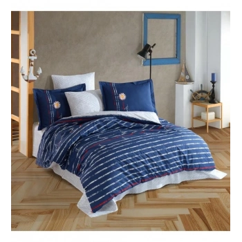 ÇOK SATAN Hobby Çift Kişilik Poplin Nevresim Olimpia Lacivert