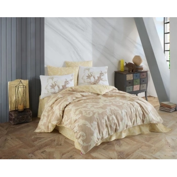 ÇOK SATAN Hobby Çift Kişilik Ranforce Nevresim Takımı Avangarde Krem