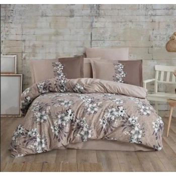 ÇOK SATAN Hobby Çift Kişilik Ranforce Nevresim Takımı Elvira Kahve