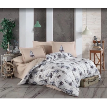 ÇOK SATAN Hobby Çift Kişilik Ranforce Nevresim Takımı Milena Mavi