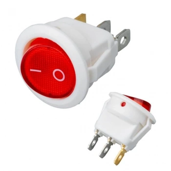 ÇOK SATAN Ic-131b Yuvarlak Işıklı Anahtar On-off 3p Beyaz