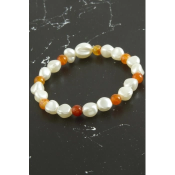 ÇOK SATAN İnci Akik Doğaltaş Bileklik