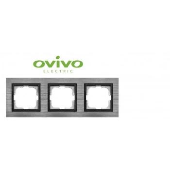 ÇOK SATAN İnox Üçlü Çerçeve Quantum - Priz ve Anahtar İçin Uyumlu Çerçeve