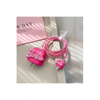 ÇOK SATAN İphone 18w/20w Uyumlu Barbie Şarj Kılıfı, Şarj Kablosu Örme Aparatı, Toparlayıcı