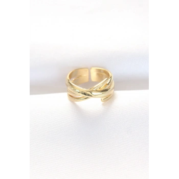 ÇOK SATAN Kalın Gold Renk Ayarlanabilir Yüzük