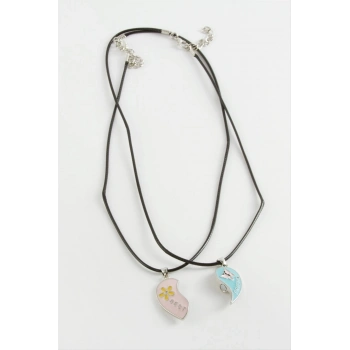 ÇOK SATAN Kalp Arkadaşlık Kolyesi (Çift Kolye)